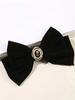 New Black Velvet Bow Hair Pins Elegant Fabric Alloy Roses Hair Clips for Women Fashion Ponytail Barrette Heawear Accessories