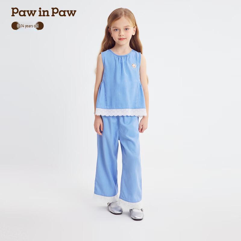 PawinPaw Cartoon Bear Girls  Summer Outfit Set 120