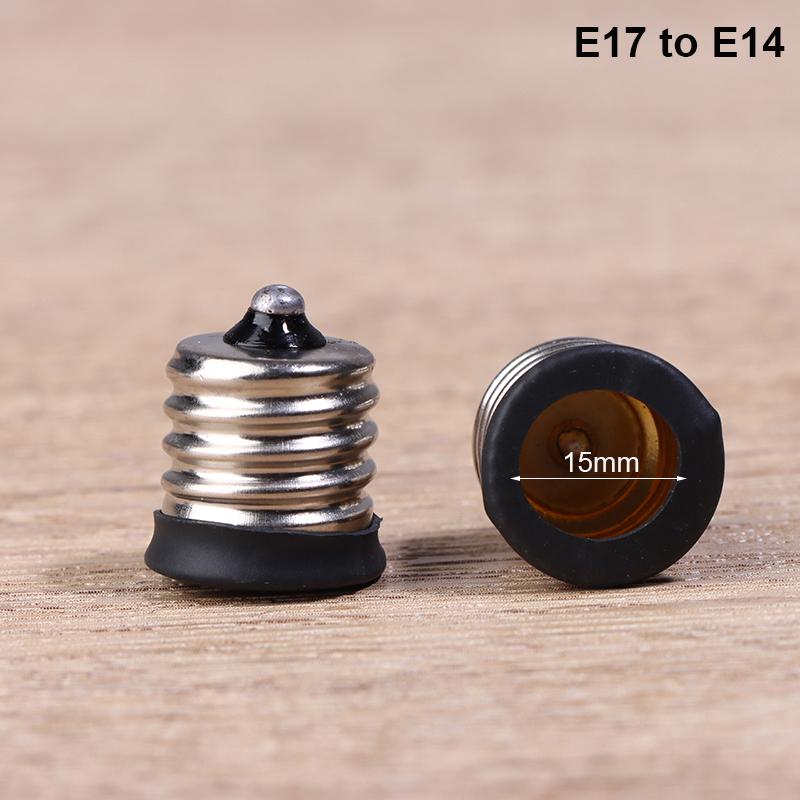 

2 шт. Патрон для лампы E17 на E12/ E14 Светодиодное освещение Основание для лампы Переходник с винтовой резьбой Патрон для лампы Адаптер Светодиодная энергосберегающая лампа Галогенная лампа Головка E17 to E14