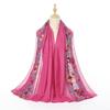 Womens Ethnic Style Embroidered Summer Sun Protection Shawl Scarf