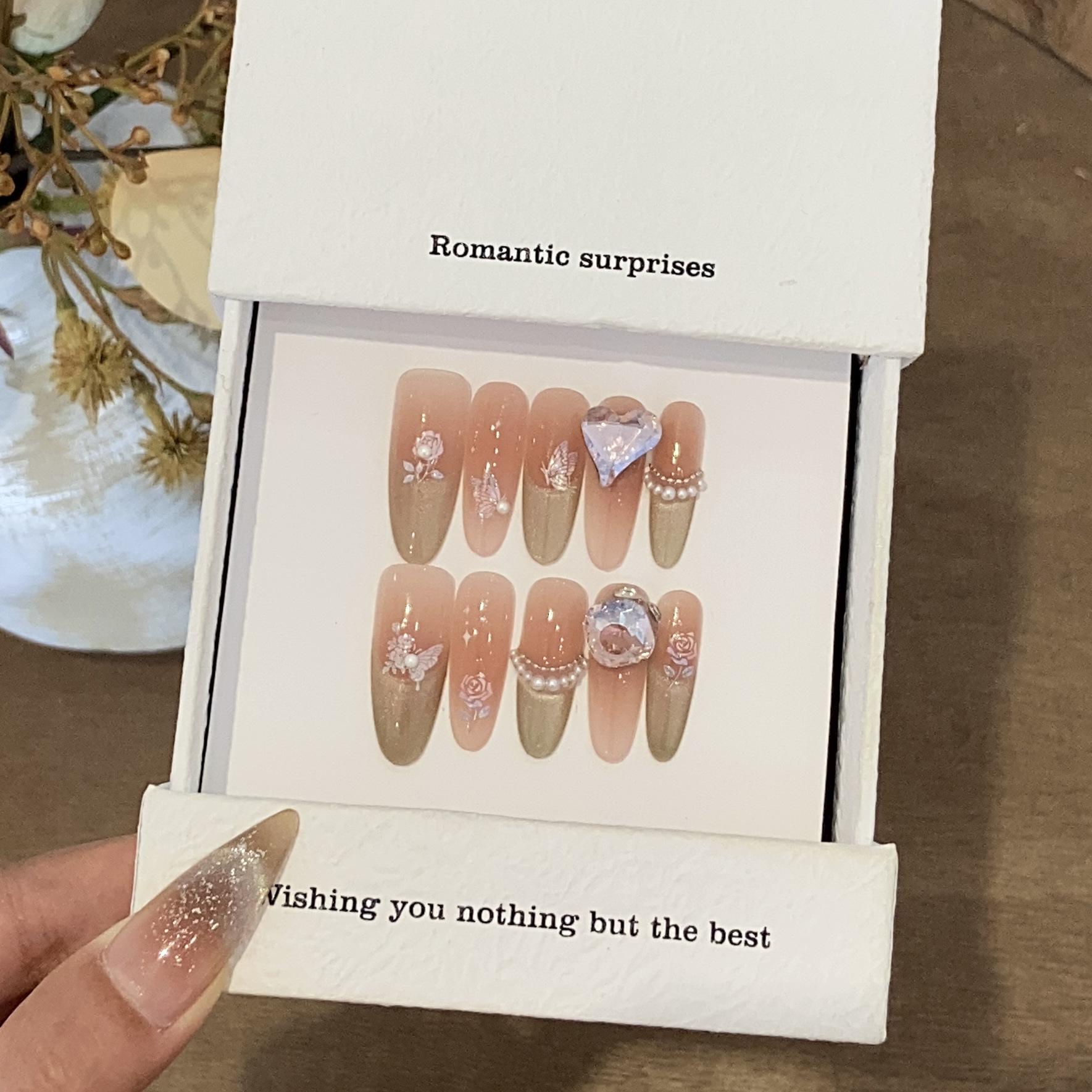 

Градиент французский кошачий глаз трехмерный рельеф жемчужная роза бабочка белый лотос патч L