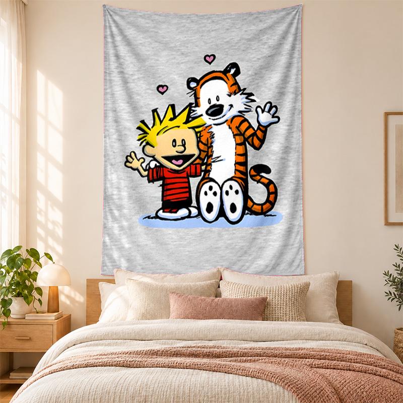 Calvin and Hobbes Tapestry highquality for decorating living room bedroom dorm walls ideal as bedroom wallart orholiday gift
