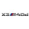 Emblema Grigio per BMW X3M X4M X5M X6M X7 Emblemi M Power Badge Logo 40i 40d 50i 50d 60d 60i Logo Posteriore in ABS Accessori Auto