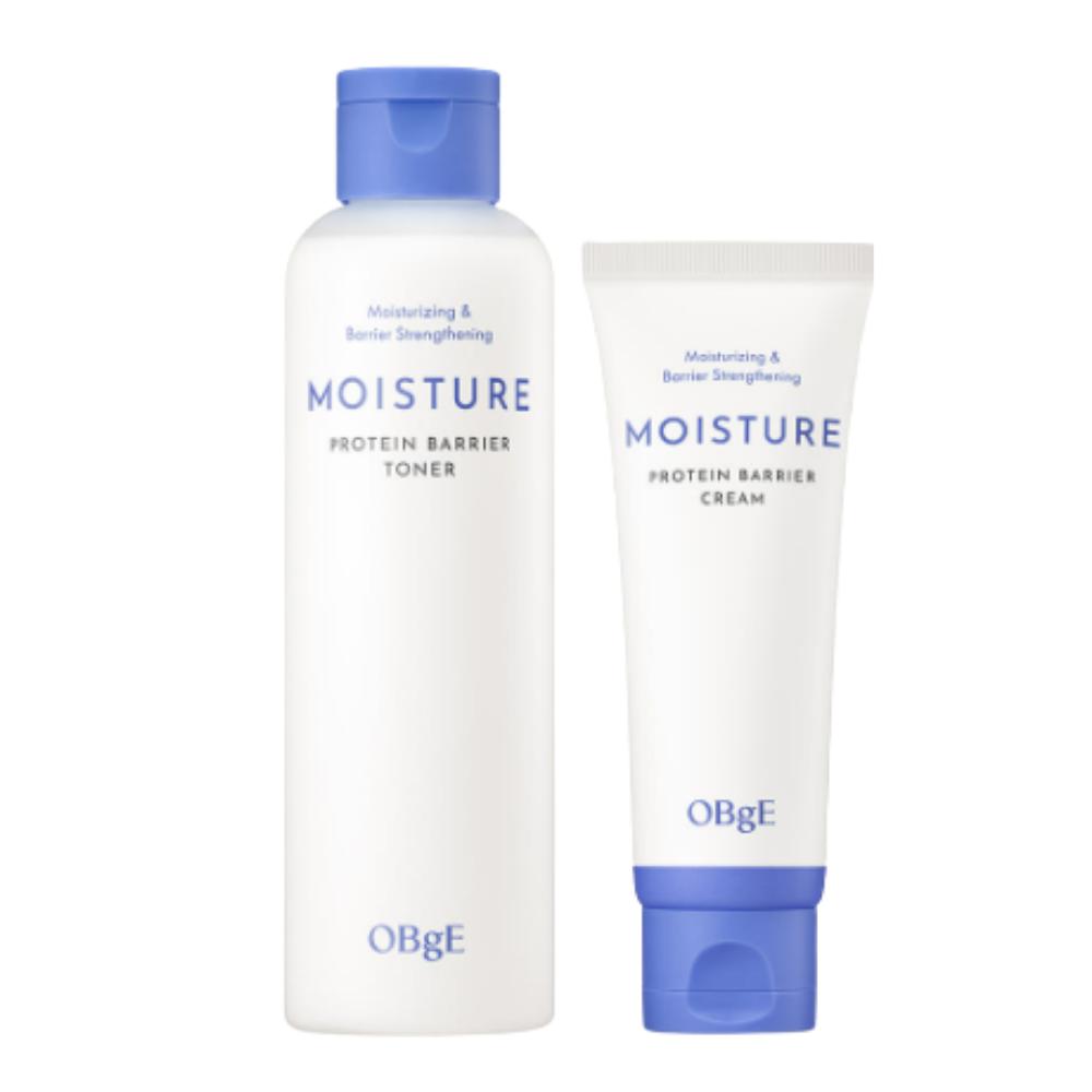 OBGE Moisture Protein Barrier Toner 200ml + Cream 70ml 2-Piece Set | Men s Skin Strengthening & Deep Hydration Kit