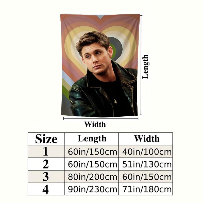 Dean Winchester Wall Tapestry Aesthetic Wall Hanging Printed Fabric Blanket Decorative Tapestries For Bedroom Living Room Home Decor