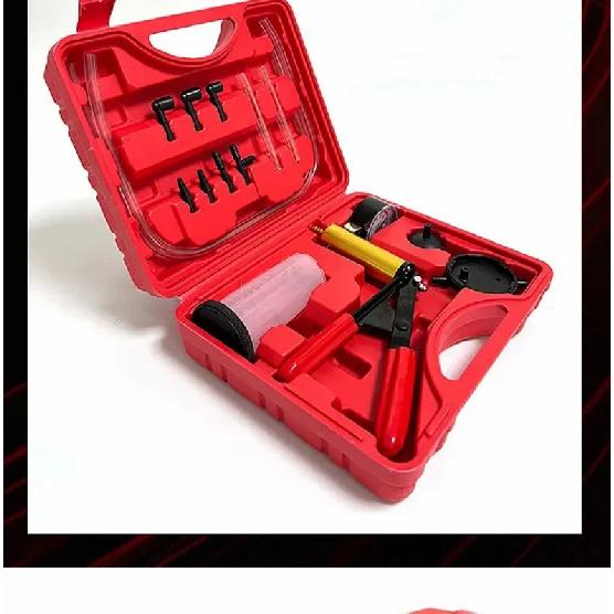 Hand Held Vacuum Pump Brake Bleeder Set Clutch Fluid Bleed Tester Tool Kit Oil Change Power Steering Fluid Bleeding Tool Kit
