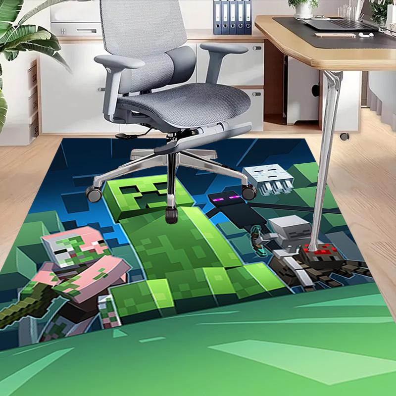 1pc Minecraft Pixel Art Carpet for Playroom Bedroom Living Room Sofa Home Decor,kids Game Area Rug Non-slip Floor Mat Y730121