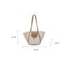 YogodlnsNew Ladies Tote Bag Basket Style Single Shoulder Commuter Bag Pure Color Versatile Handbag Soft PU Material Large Size