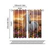2 pcs, filtering curtains (excluding rods, non-movable, without batteries) Visual Effect White Horse for use in bedrooms and