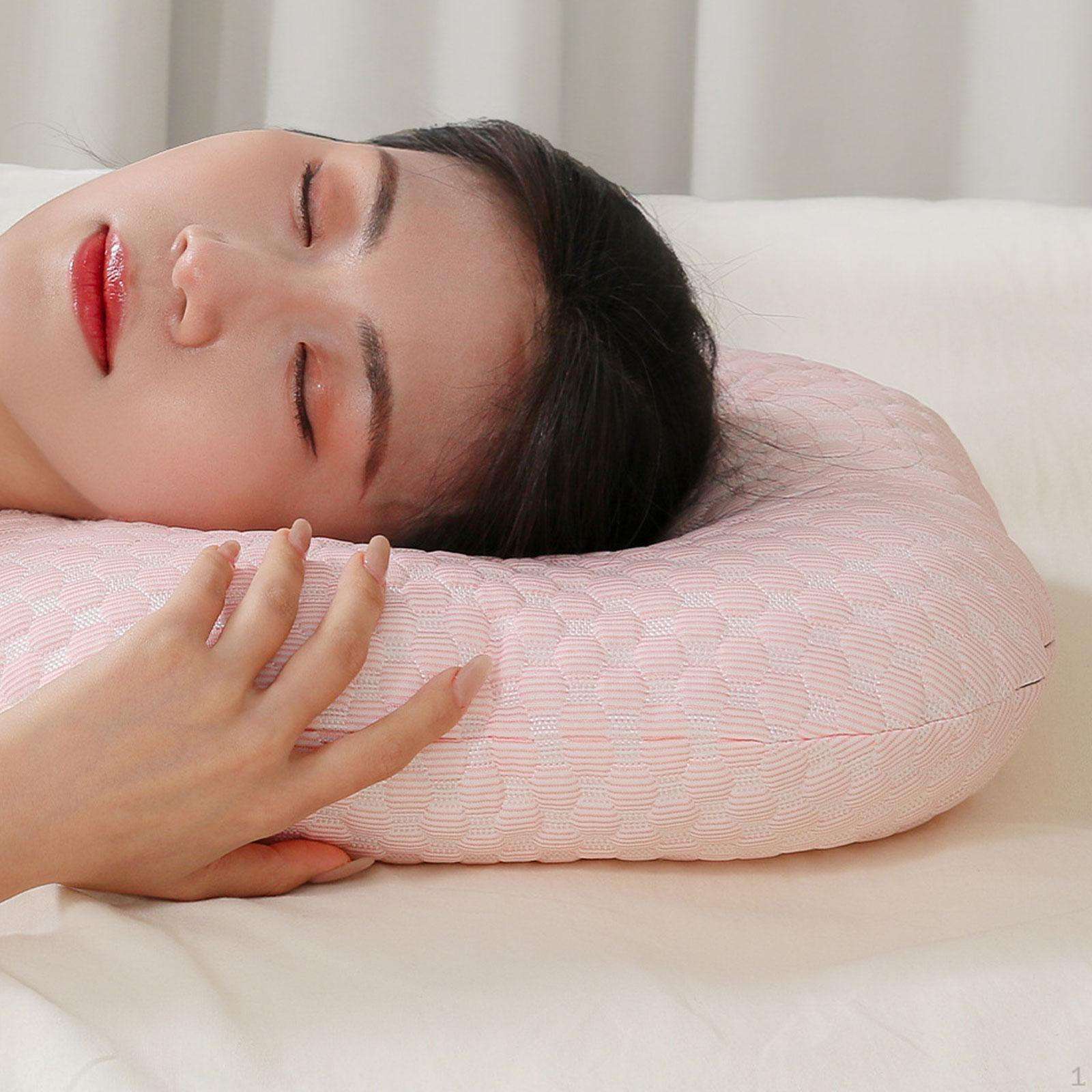 

Ear Piercing Pillow Guard Washable Perforated Soft Neck Support with Hole for wearing Headphones рожевий