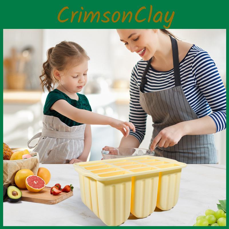 Silikon-Eis am Stiel Formen 12 Fächer Mit Deckel Für Hausgemachte Gefrorene Leckereien