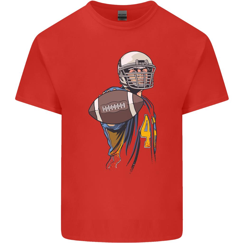 American Football Player Holding a Ball Unisexs Light Cotton TShirt