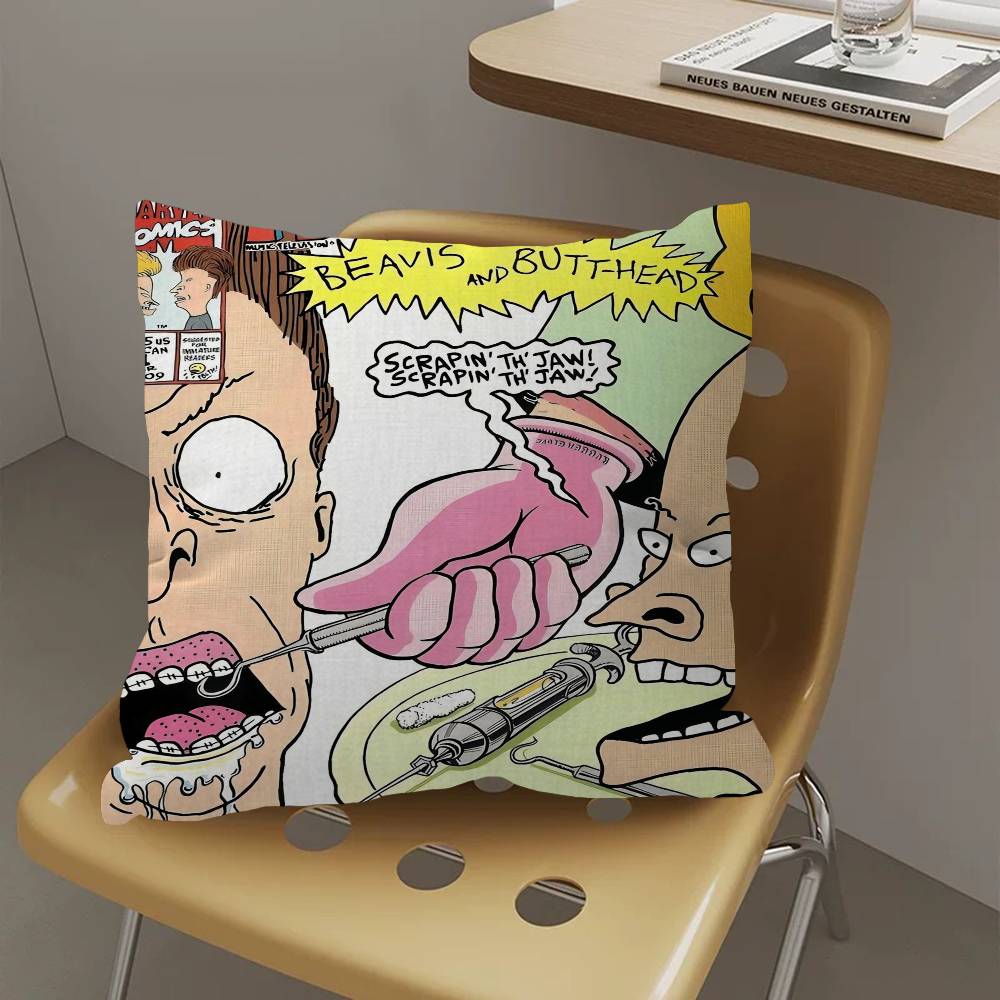 Anime B-Beavis A-And B-Butthead 45*45cm Cushion Cover Pillow Cover Decor Pillowcase Home Pillowcase for Couch Pillow