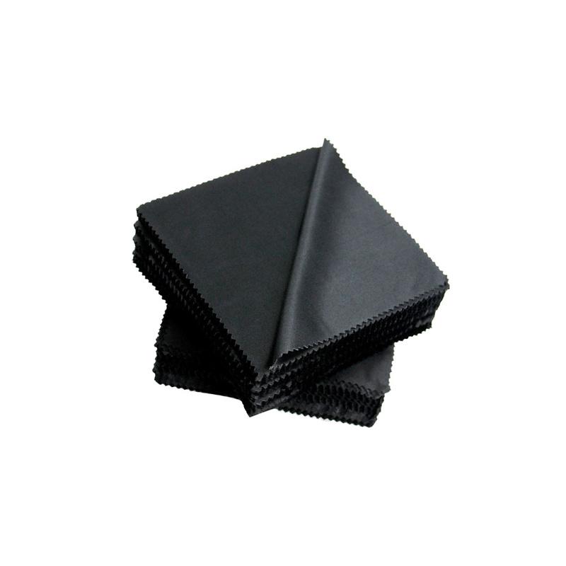100 Peças Pano de Limpeza de Tela Microfibra 15x15cm Preto para Óculos de Sol Óculos Lentes Limpeza Celular Tablet Computador Pano de Limpeza