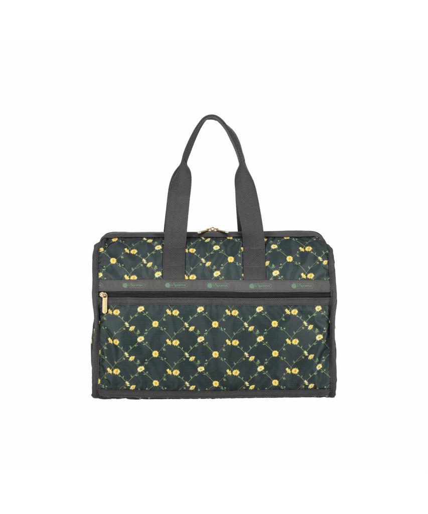 Lesportsac Daisy Cross Green Deluxe Medium Weekender [4318.Hc10]