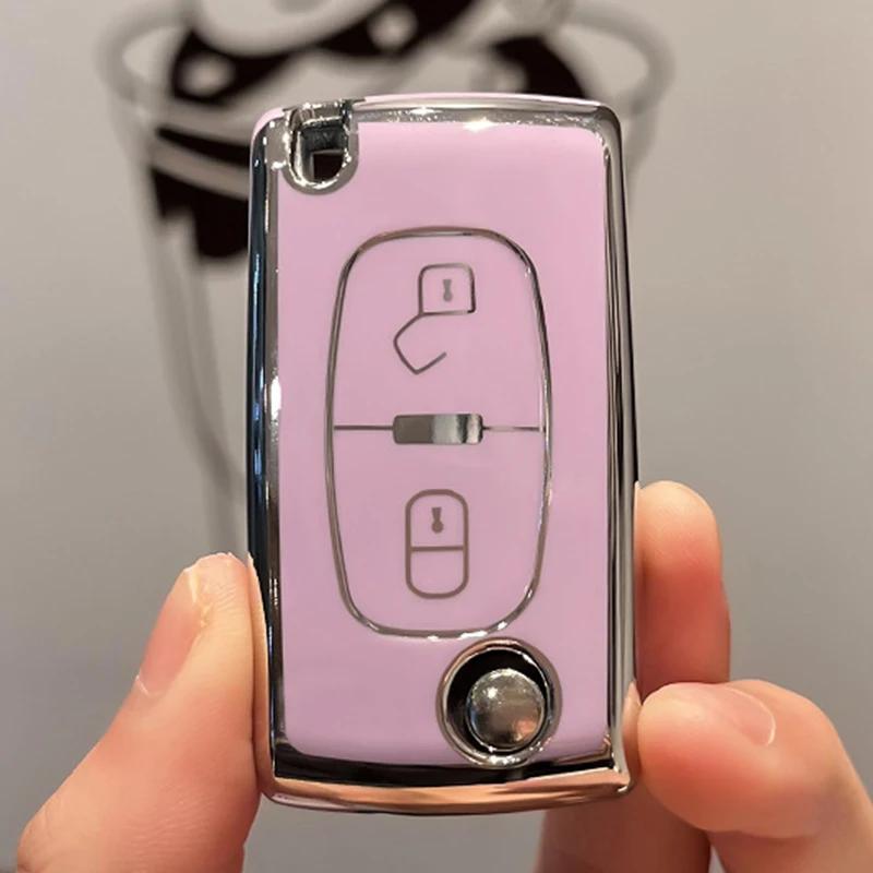 2 3 Button Tpu Car Key Case Cover Holder Shell For Peugeot 308 207 307 3008 5008 Fob For Citroen C2 C3 C4 C8 Keys Accessories