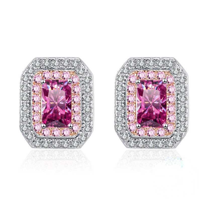 SACEGEMS Zertifizierte 0,5 ct D Farbe Moissanit Ohrstecker für Frauen Diamant Ohrstecker 925 Sterling Silber Hochzeit Schmuck GRA