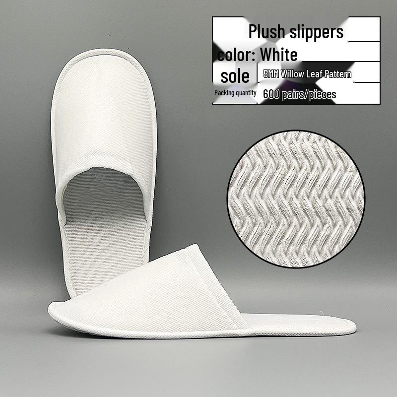 Washable Anti-Slip Hemp Cotton Linen Guest Slippers for Hotel & B&B
