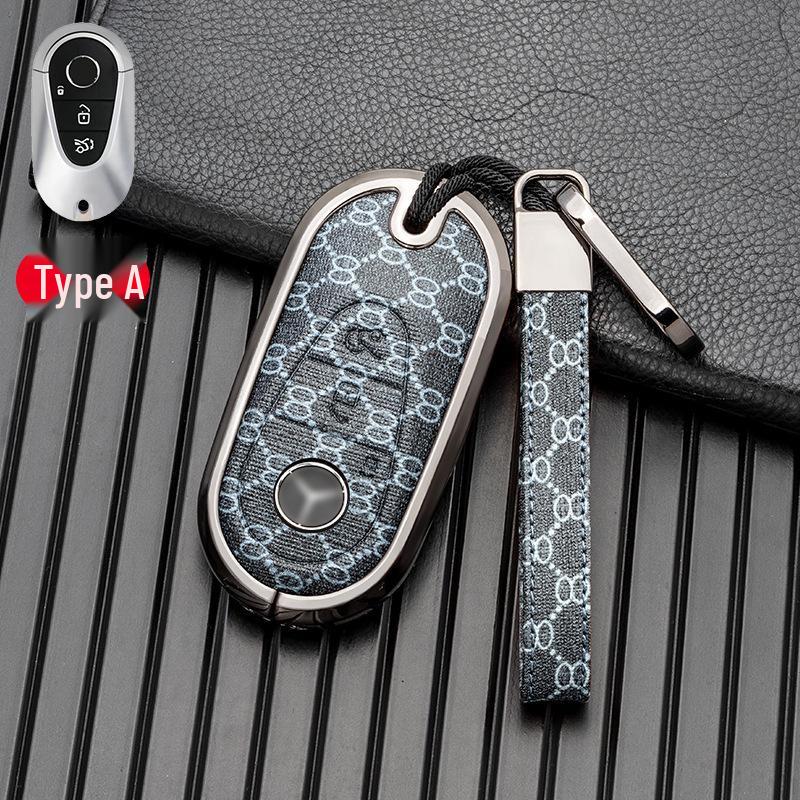 Metall Vollabdeckung Schlüsselhülle für Mercedes-Benz C-Klasse '22 & Maybach S-Klasse '21-'22 EQS AMG