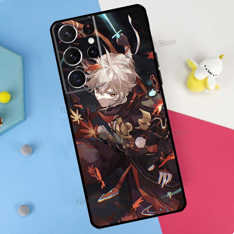 Genshin Impact Kaedehara Kazuha Phone Case For Samsung Galaxy S23 S22 Ultra Note 20 10 S8 S9 S10 Plus S20 FE S21 FE Cover