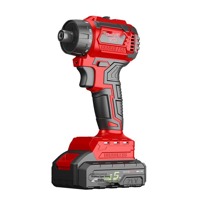 Wonderful Rechargeable Brushless Lithium Electric Impact Screwdriver Drill