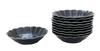 Castle Enterprises Food-Enhancing Tableware Series [17cm Shallow Bowl] (Titanium Denim) Set of 10