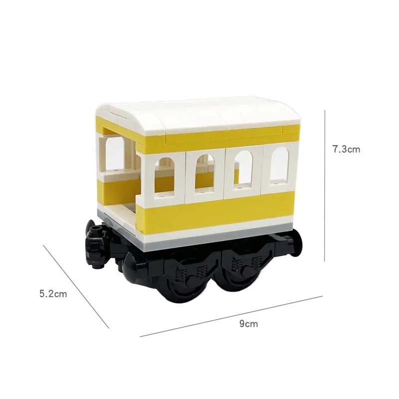 MOC Block Train Track Package City Series Train Rail Transport Cars Can Be Connected