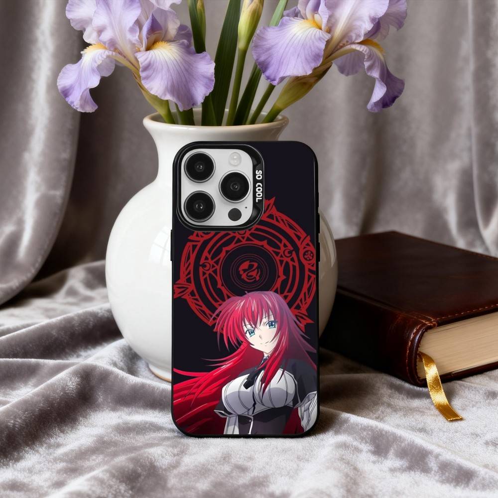 Anime E-Ecchi H-High S-School DxD Phone Case For iPhone17,16,15,14,13,12,11 Plus,Pro Max Black Candy Silver Plated Cover