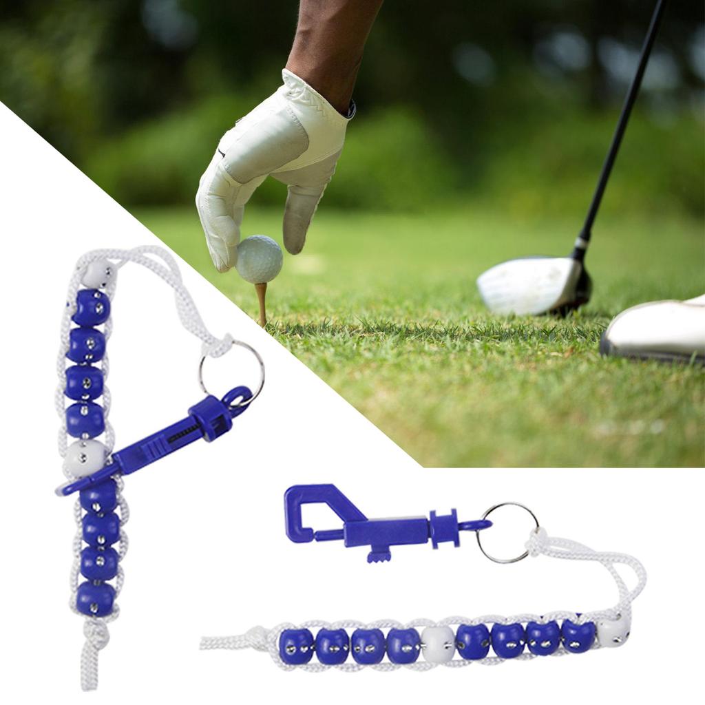 Golfs Beads Score Counter Golfs Stroke Score Count Keeper Putting Score Counter with Clip for Referee Caddy Golfers