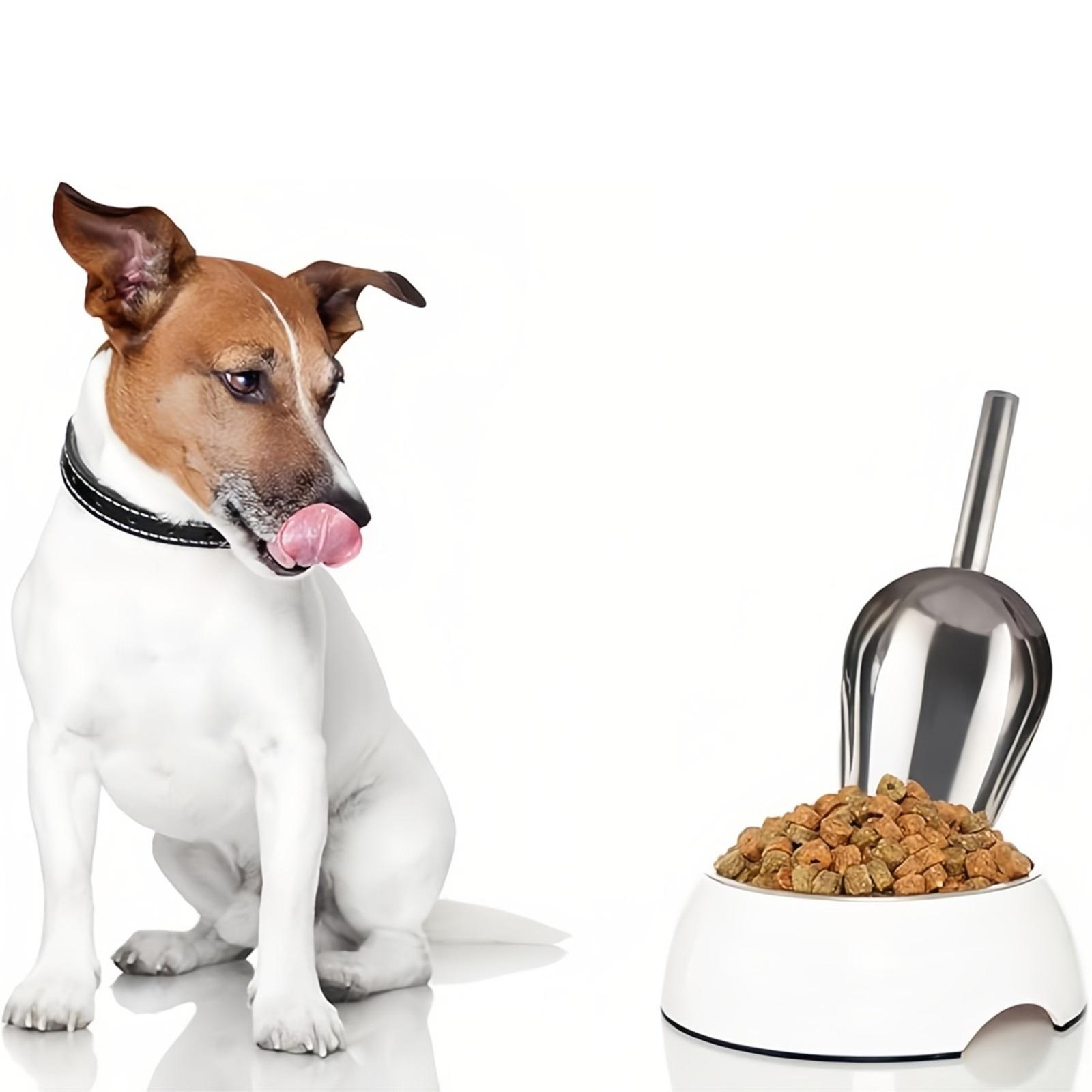 

Dog Food Scoop Stainless Steel Feed For Home Pet Food One Size серебряный