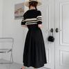 New ArrivalS Open Run Women S Adelo Long dreSS Striped Short Sleeve Knit