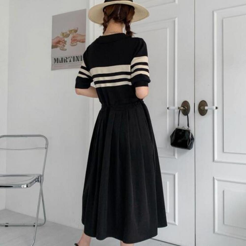 New ArrivalS Open Run Women S Adelo Long dreSS Striped Short Sleeve Knit