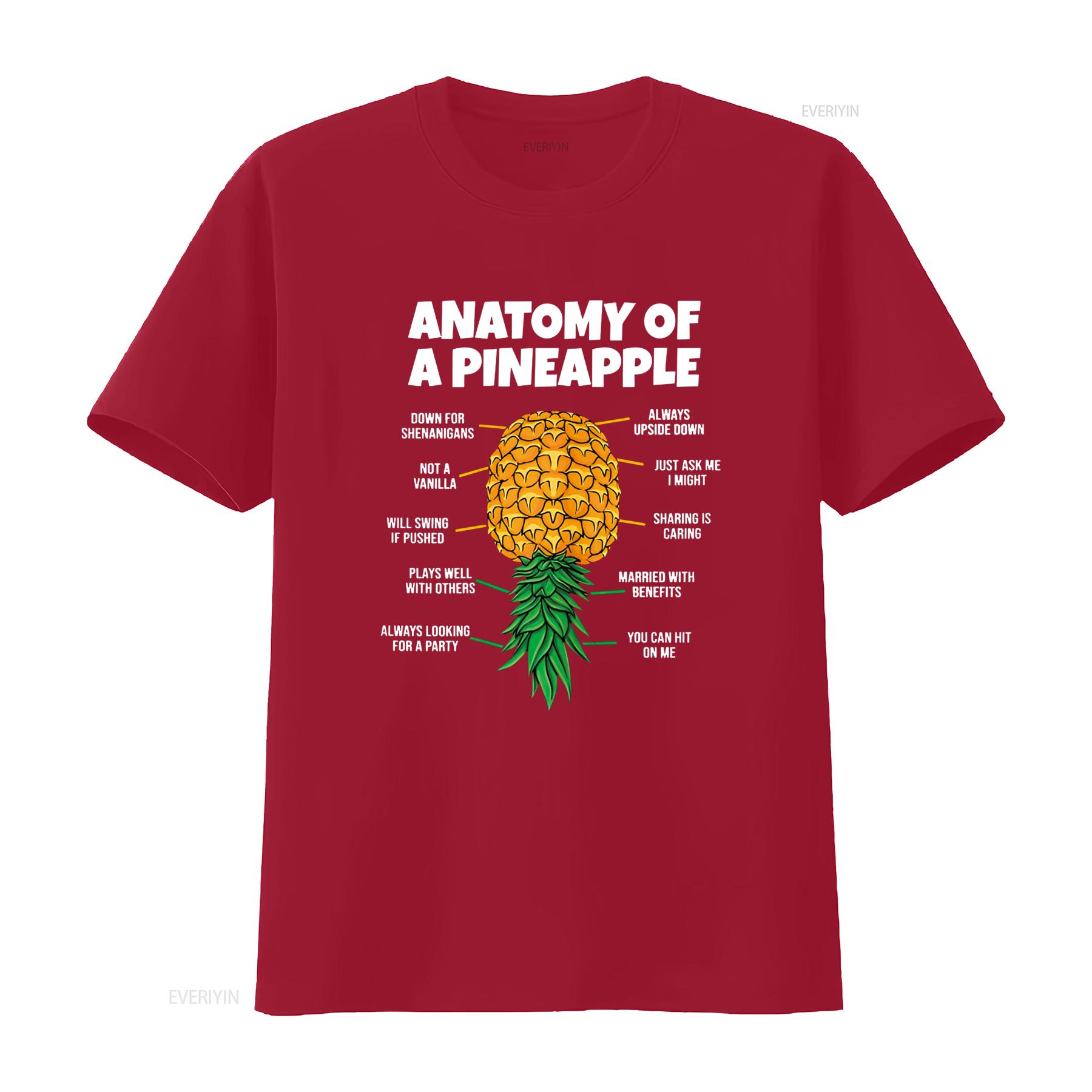 

Fun Pineapple Women T shirt Anatomy of A Tops Black Small vintage Washed Stretched designer clothes Comfortable Casual S