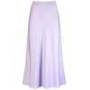 Women's Smooth Satin High Waist Bodycon Maxi Skirt Elegant Draped Mermaid Long Skirt
