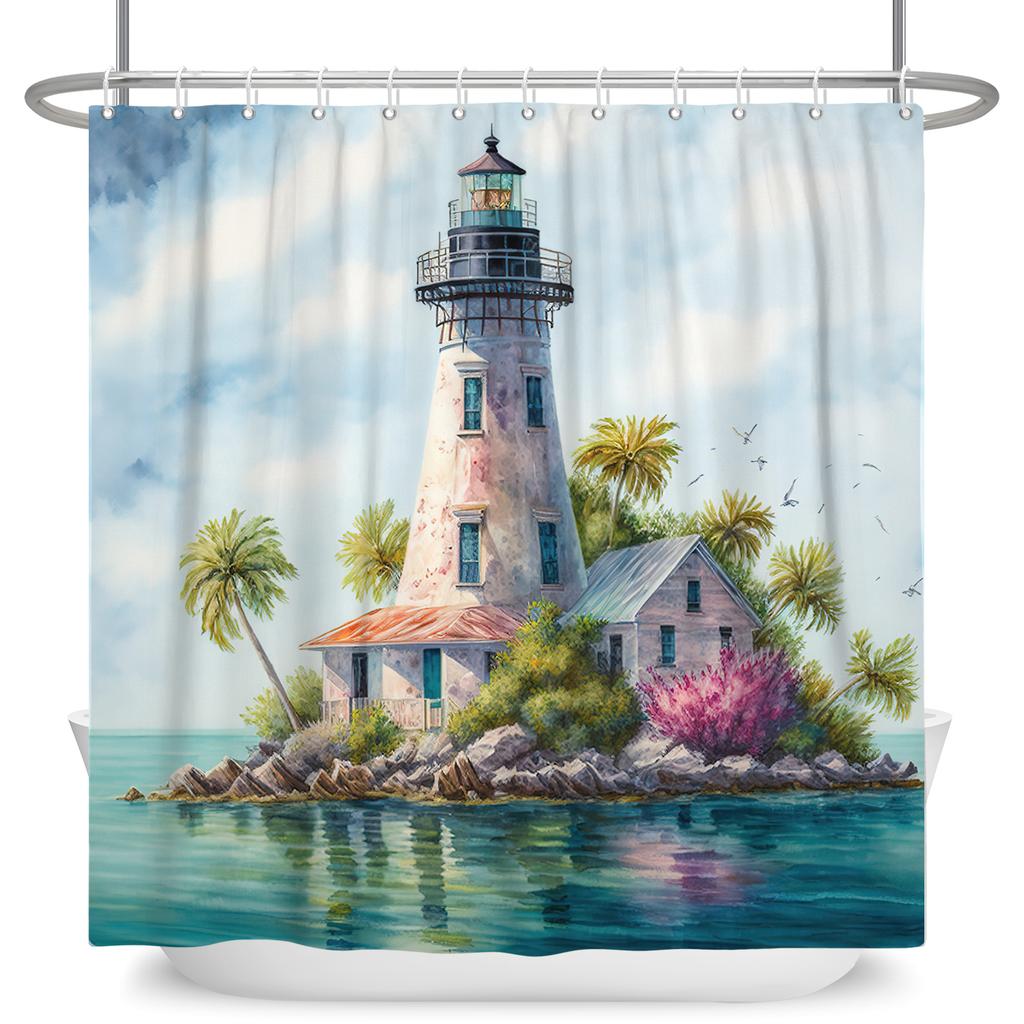 Enchanted Forest Shower Curtain Cartoon Magic Tale Mushroom Wonderland Gothic Shower Curtain Waterproof Bath Decor With Hooks