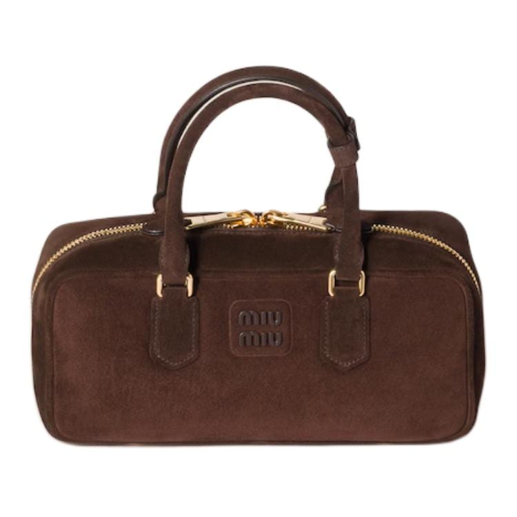 MIU MIU Arcadie Calfskin Crossbody Handbag Women's Dark Brown 5BB148_2CS4_F0003_V_OON