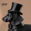Palm-sized Sculpture 3D Printed Dachshund Statue with Top Hat, Vintage Gentleman Dog Space-saving Ornament Figurine, Cute Desk Decor for Home Office,