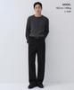 MUSINSA STANDARD Waffle Henley Neck Long Sleeve T-Shirt [Dark Gray]