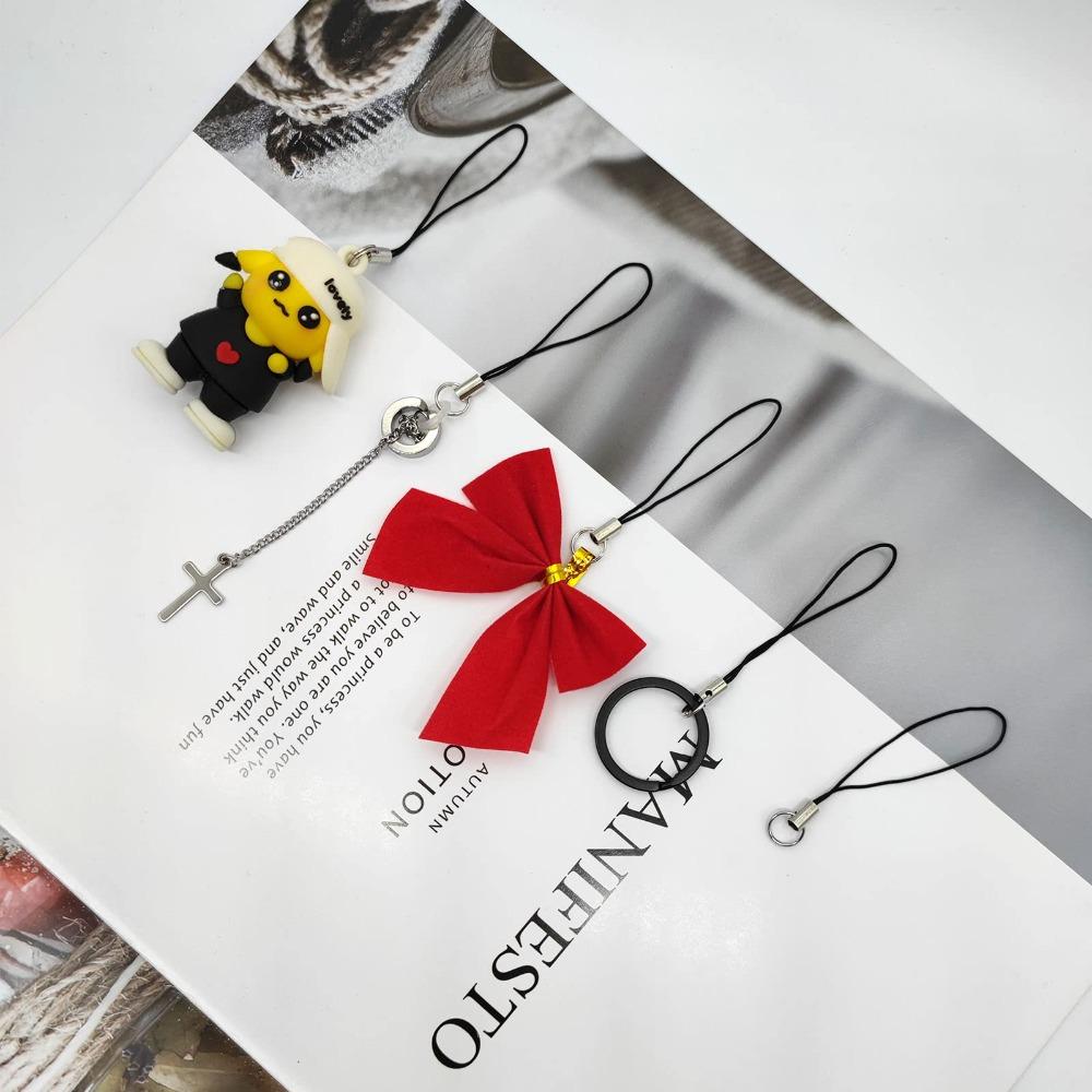 100 Stück Handy Spaltring Riemen Abnehmbarer Ring Riemen Handy Anhänger Kordeln Lanyard Dekorationen zum Aufhängen von Anhängern USB-Stick Schmuckzubehör