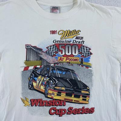 Vintage NASCAR-tröja Stor 1991 Miller Genuine Draft 500 Pocono Winston Cup 90-talet