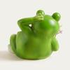 Funny Resin Frog Flower Pot Cartoon with Drainage Hole Succulent Planter Decorative Plant Holder Balcony Decor