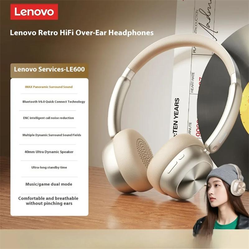 New Original LE600 Head Mounted Wireless Earphones 6.0 Bluetooth Headphone HIFI Stereo Game Music Noise Cancelling Sport Retro Style Earbuds