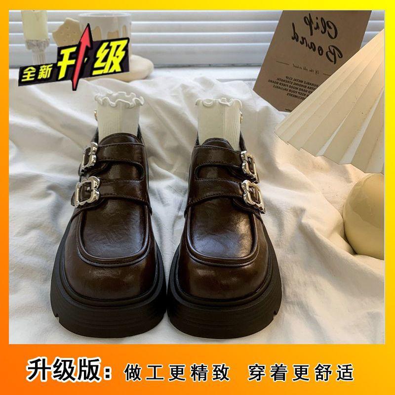 Japanese jk platform heightened loafers women's 2025 autumn and winter new fashion fairy style versatile thick heel small leather shoes