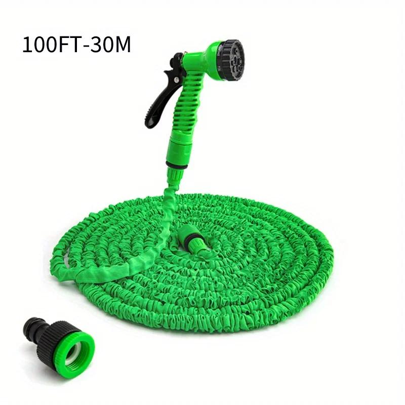 2026 Hot Selling Household Gardening Telescopic Hose 50/75/100 Feet Multifunctional High-pressure Watering Gun византия