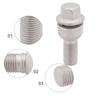 OEM Number: 8R0601295 Wheel Bolt Wheel Lug Nut Wheel Stud Silver Color