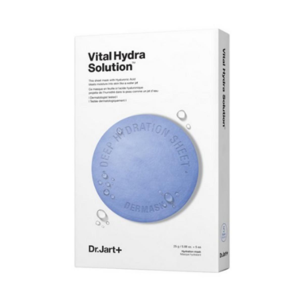 

Доктор. Jart+ The Mask Water Jet Vital Hydra Solution — 25 г на лист × 5 листов (1 пакет)