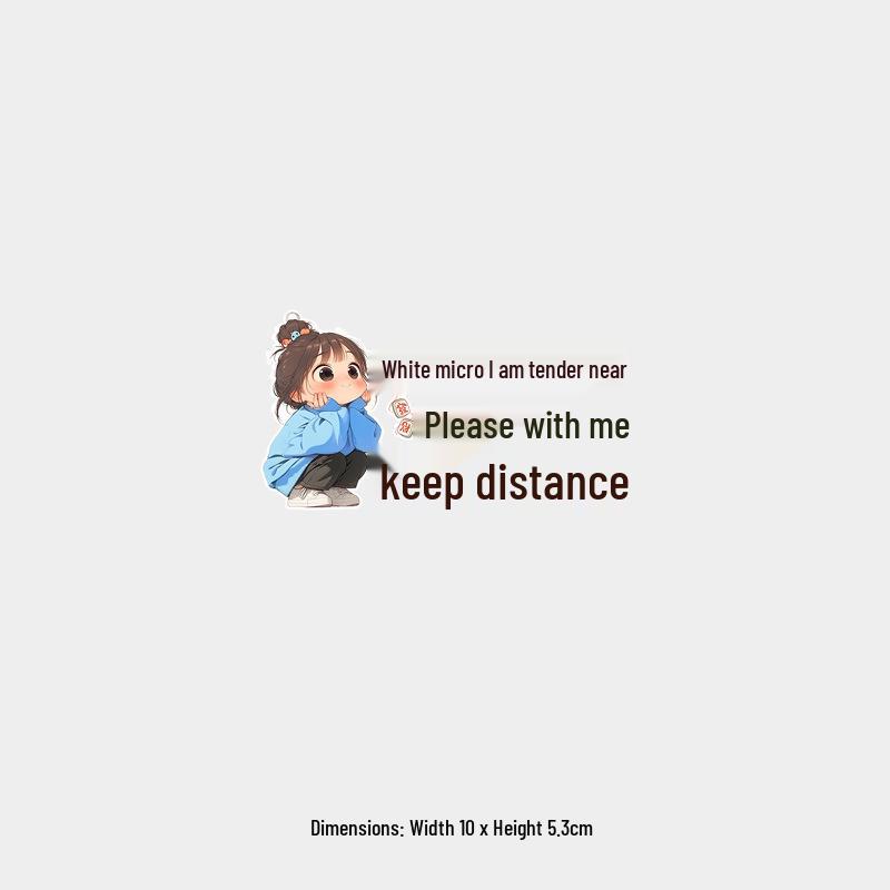 Funny Reflective Sticker for New Female Drivers:  I Am Young, Please Keep Your Distance