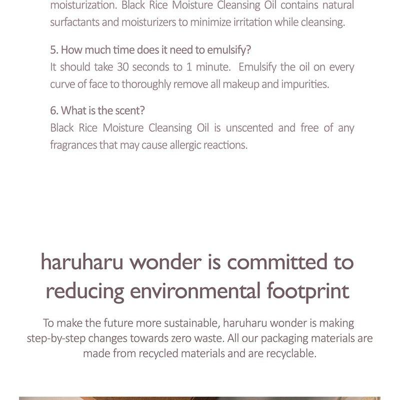 HARUHARU WONDER Black Rice Moisture Cleansing Oil