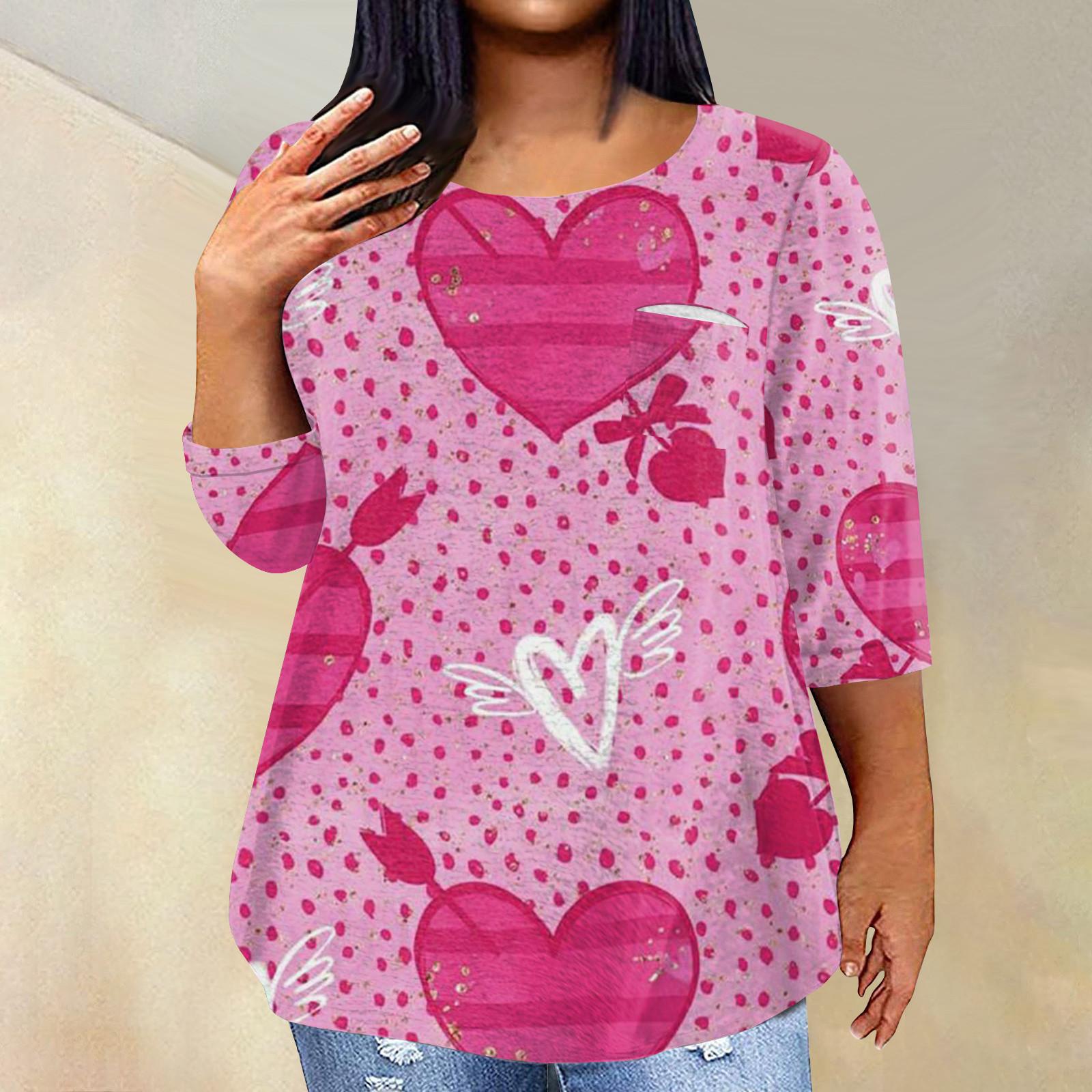 

Женский модный повседневный пуловер с круглым вырезом и рукавом три четверти с принтом, топ с рукавами 4/3 XL