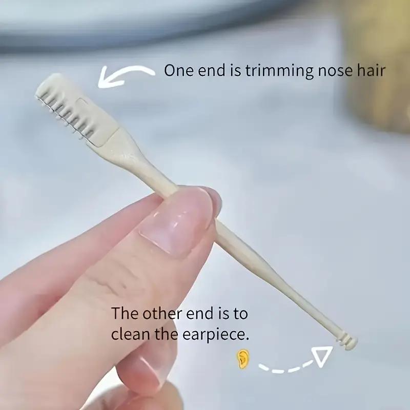 Gentle & Painless Nose Hair Trimmer Set - 360° Rotating Dual-Head, Portable Manual Tool for Precise Facial Hair Removal, Safe for All Skin Types